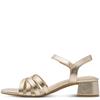 JANA WOMENS LOW HEEL STRAP SANDAL - GOLD