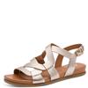 JANA WOMENS LOW HEEL STRAP SANDAL - GOLD