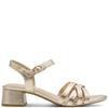 JANA WOMENS LOW HEEL STRAP SANDAL - GOLD