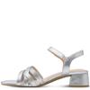 JANA WOMENS LOW HEEL STRAP SANDAL - SILVER