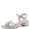 JANA WOMENS LOW HEEL STRAP SANDAL - SILVER