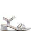 JANA WOMENS LOW HEEL STRAP SANDAL - SILVER