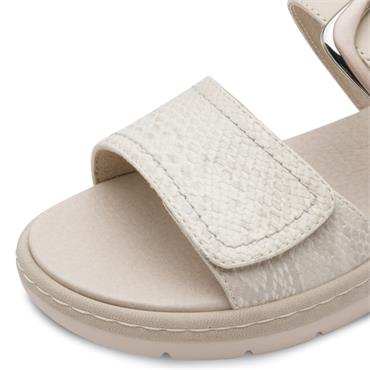 JANA WOMENS WEDGE STRAP SANDAL - IVORY MULTI
