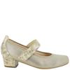 DR CUTILLAS WOMENS STRAP LOW HEEL SHOE - BEIGE