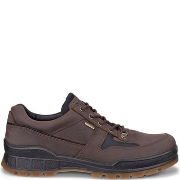 ECCO MENS WATERPROOF LACE TRAINER - BROWN BLACK