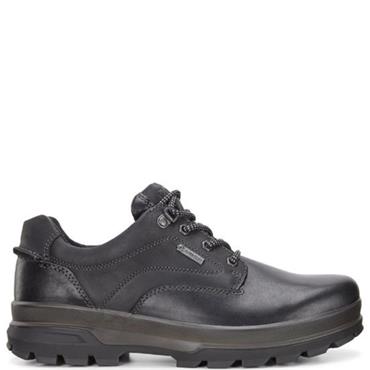 ECCO MENS GORETEX PLAIN TOE LACE SHOE - BLACK