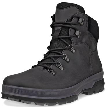 ECCO MENS WATERPROOF TRACK LACE BOOT - BLACK