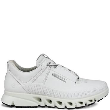 ECCO WOMENS GORETEX LACE TRAINER - WHITE LEATHER