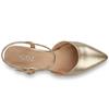 REDZ WOMENS MID HEEL STRAP SANDAL - GOLD