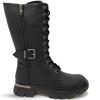 REDZ WOMENS ZIP LACE 3/4 BOOT - BLACK