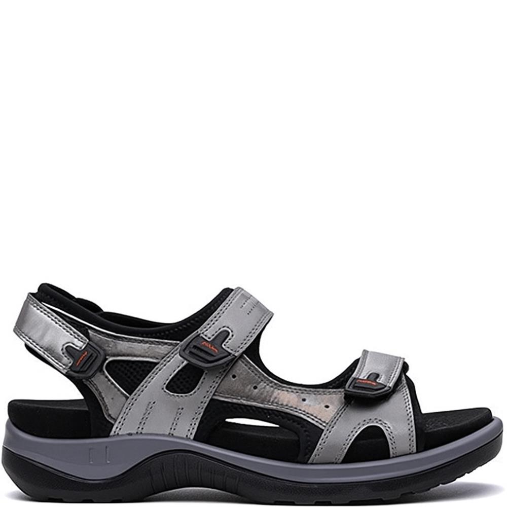 G COMFORT WOMENS VELCRO STRAP SANDAL GREY GREEN Paul Byron Shoes