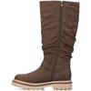 RIEKER WOMENS ZIP HIGH LEG BOOT - BROWN