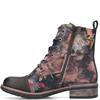 RIEKER WOMENS ZIP LACE ANKLE BOOT - BROWN MULTI