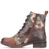 RIEKER WOMENS ZIP LACE ANKLE BOOT - TAN MULTI