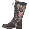 RIEKER WOMENS ZIP LACE BOOT - BROWN MULTI