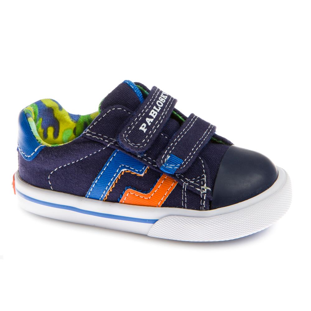 PABLOSKY BOYS VELCRO STRAP CANVAS SHOE NAVY Paul Byron PABLOSKY BOYS VELCRO STRAP CANVAS SHOE NAVY Paul Byron