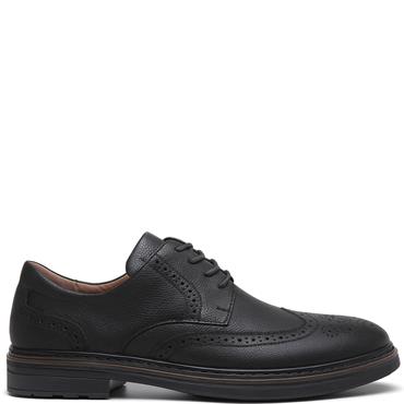 G COMFORT MENS LACE BROGUE SHOE - BLACK