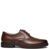 G COMFORT MENS LACE BROGUE SHOE - COGNAC