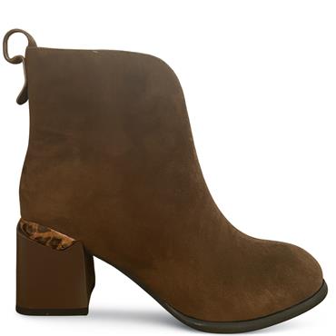 ROGUE WOMENS ZIP ANKLE BOOT - KHAKI SUEDE