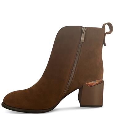 ROGUE WOMENS ZIP ANKLE BOOT - KHAKI SUEDE