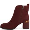 ROGUE WOMENS ZIP ANKLE BOOT - WINE SUEDE