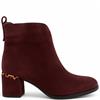 ROGUE WOMENS ZIP ANKLE BOOT - WINE SUEDE