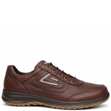 GRISPORT MENS TEX STITCH LACE SHOE - DARK BROWN