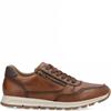 RIEKER MENS ZIP LACE CASUAL SHOE - BROWN