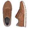 RIEKER MENS ZIP LACE CASUAL SHOE - BROWN