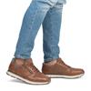 RIEKER MENS ZIP LACE CASUAL SHOE - BROWN