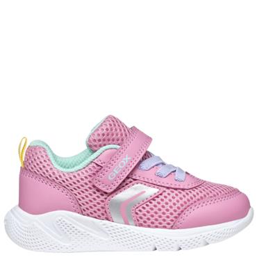 GEOX GIRLS STRAP TRAINER - LILAC PINK