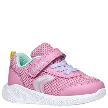 GEOX GIRLS STRAP TRAINER - LILAC PINK