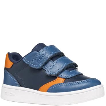GEOX BOYS BREATHABLE STRAP TRAINER - NAVY ORANGE