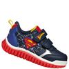 GEOX BOYS SUPERMAN LIGHTS STRAP TRAINER - NAVY ROYAL