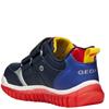 GEOX BOYS SUPERMAN LIGHTS STRAP TRAINER - NAVY ROYAL