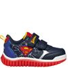 GEOX BOYS SUPERMAN LIGHTS STRAP TRAINER - NAVY ROYAL