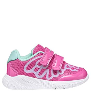 GEOX GIRLS TWIN STRAP TRAINER - FUCHSIA