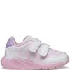 GEOX GIRLS TWIN STRAP TRAINER - WHITE LILAC