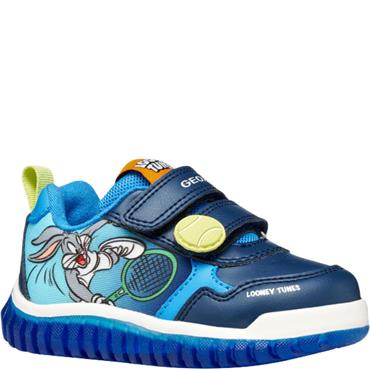 GEOX KIDS LOONEY TUNES LIGHTS TRAINER - NAVY BLUE
