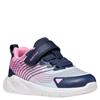 GEOX GIRLS STRAP ELASTIC LACE TRAINERS - AQUA PINK