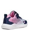 GEOX GIRLS STRAP ELASTIC LACE TRAINERS - AQUA PINK