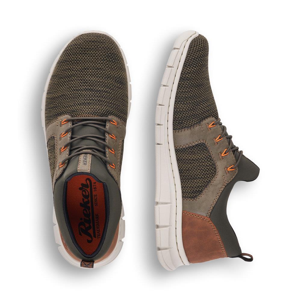 RIEKER MENS CORD SLIP ON TRAINER - GREEN | Paul Byron Shoes | Ireland