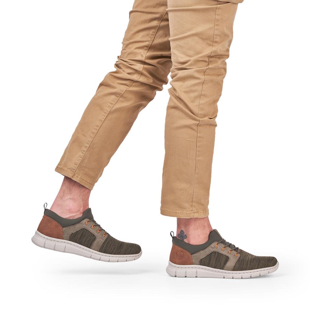 RIEKER MENS CORD SLIP ON TRAINER - GREEN | Paul Byron Shoes | Ireland