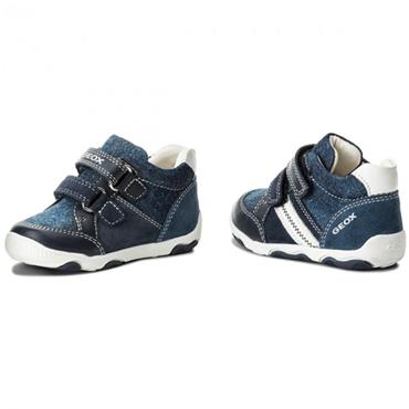 GEOX BOYS 2 STRAP VEL RUNNER - NAVY WHITE