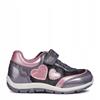 GEOX GIRLS HEART VEL LACE RUNNER - GREY