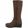 SUSST WOMENS TOP WEDGE KNEE HIGH BOOT - BEIGE