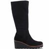 SUSST WOMENS TOP WEDGE KNEE HIGH BOOT - BLACK