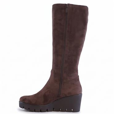 SUSST WOMENS TOP WEDGE KNEE HIGH BOOT - BROWN