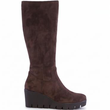 SUSST WOMENS TOP WEDGE KNEE HIGH BOOT - BROWN