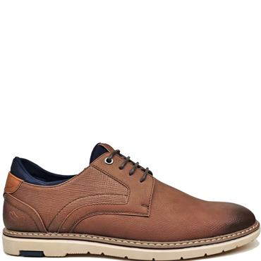 MARCOZZI MENS LACE CASUAL SHOE - CHOCOLATE
